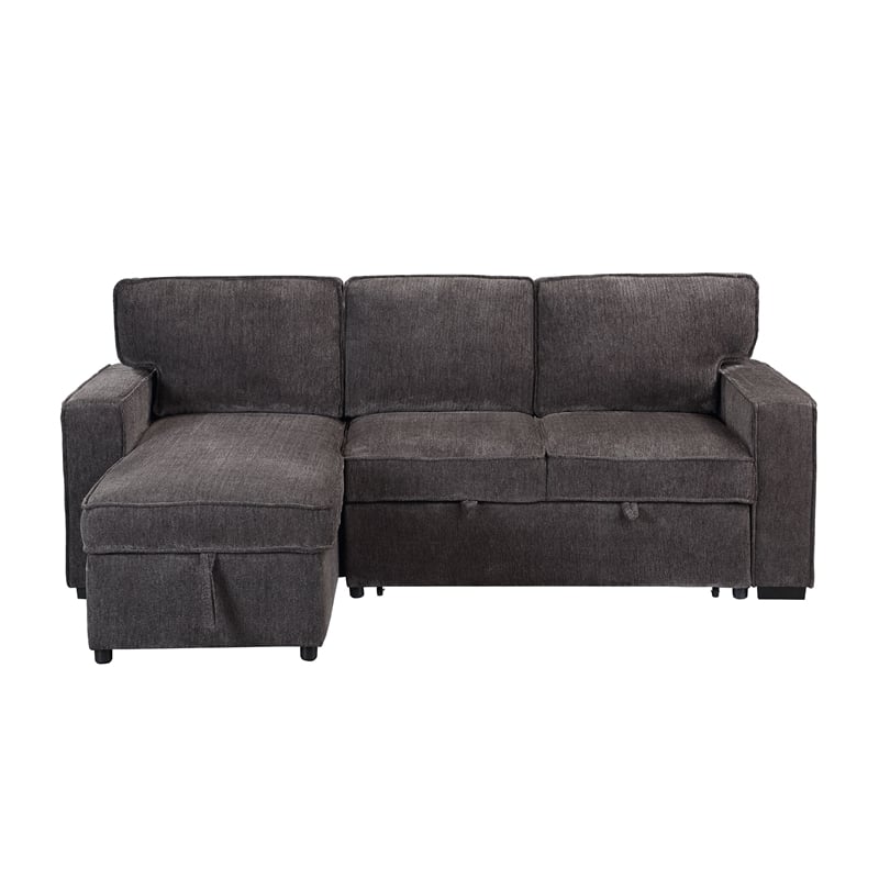 Global Furniture USA U0203 Dark Gray Fabric Pull Out Sofa Bed
