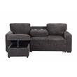 Global Furniture USA U0203 Dark Gray Fabric Pull Out Sofa Bed