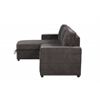 Global Furniture USA U0203 Dark Gray Fabric Pull Out Sofa Bed