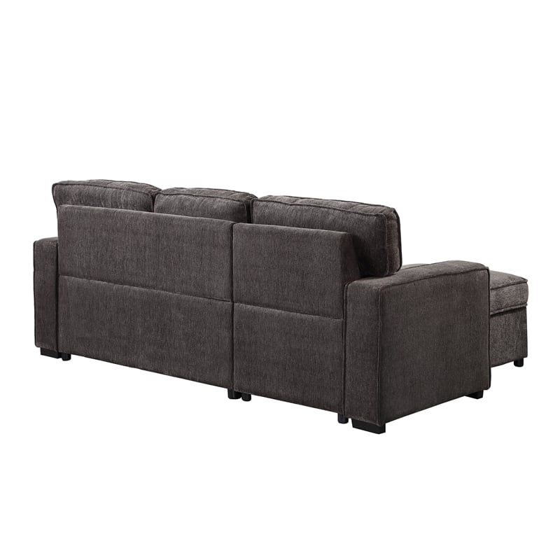 Global Furniture USA U0203 Dark Gray Fabric Pull Out Sofa Bed