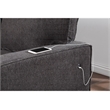 Global Furniture USA U0203 Dark Gray Fabric Pull Out Sofa Bed