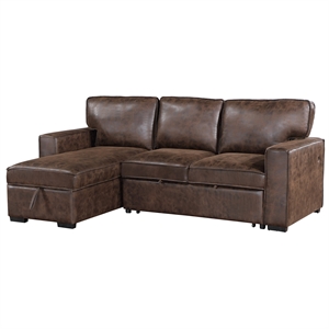 Global Furniture USA U0203 Coffee Fabric Pull Out Sofa Bed