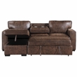 Global Furniture USA U0203 Coffee Fabric Pull Out Sofa Bed