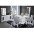 Global Furniture USA Monaco High Gloss Wood White and Light Gray Bar Set