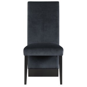 D12 Black Wood Upholstered Dining Chair KIT OF 2