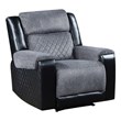 Global Furniture USA U5914 Gray/Black Fabric Recliner