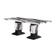 Global Furniture USA Black/White D12DT Faux Marble Top Dining Table