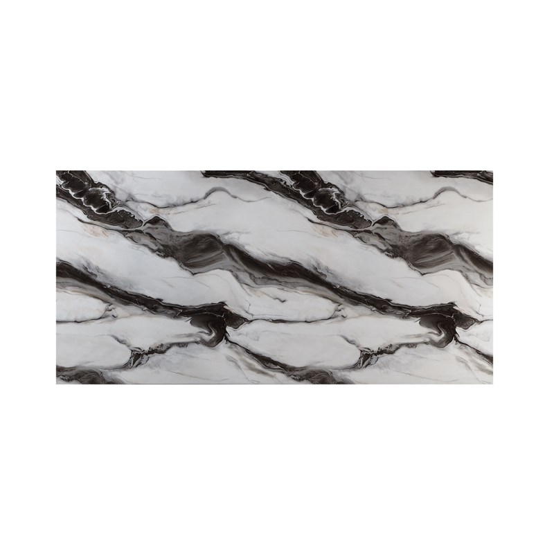 Global Furniture USA Black/White D12DT Faux Marble Top Dining Table