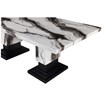Global Furniture USA Black/White D12DT Faux Marble Top Dining Table