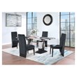 Global Furniture USA Black/White D12DT Faux Marble Top Dining Table