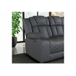 Global Furniture USA U7068 Gray Polyester 10 PCR Loveseat with LED