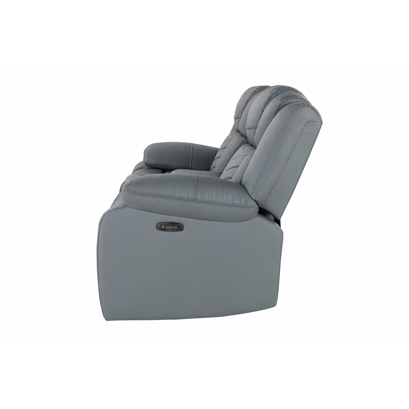 Global Furniture USA U7068 Gray Polyester 10 PCR Loveseat with LED