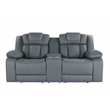 Global Furniture USA U7068 Gray Polyester 10 PCR Loveseat with LED