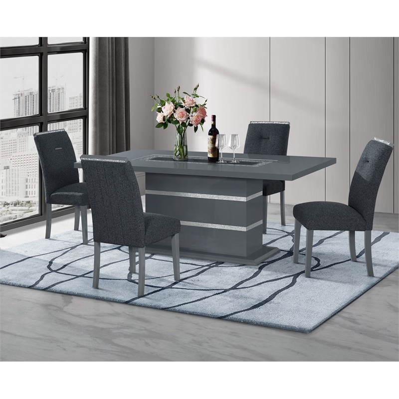 Global Furniture USA Monaco Dark Gray Wood Dining Table