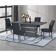Global Furniture USA Monaco Dark Gray Wood Dining Table and 4 Dining Chairs