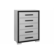 Global Furniture USA Amelia Solid Wood Gray Black Full Bed Set with LED