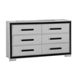 Global Furniture USA Amelia Solid Wood Gray Black King Bed Set with LED