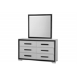 Global Furniture USA Amelia Solid Wood Gray Black Mirror