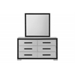 Global Furniture USA Amelia Solid Wood Gray Black Mirror