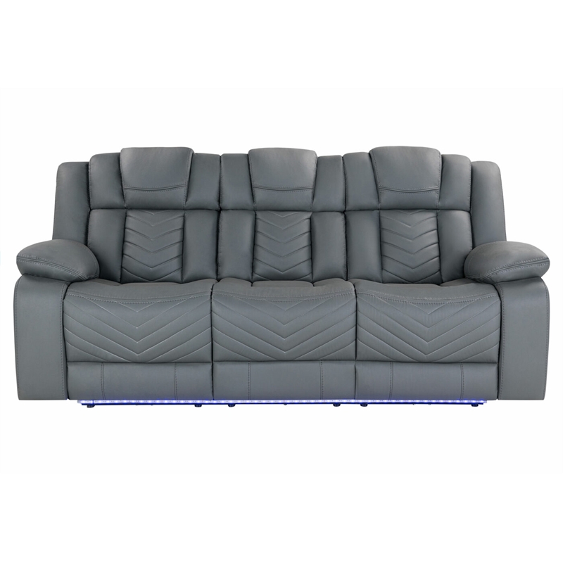 Global Furniture USA U7068 Gray Fabric 10 Power Reclining Set