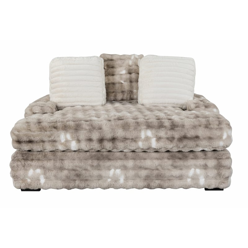 Global Furniture USA U8292 Gray Fabric Lounger Sofa with USB Cymax