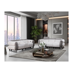 global furniture usa u8520 blanche white/gray fabric f06 prs/pcrls