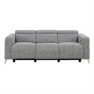 global furniture usa u8521 two-tone gray fabric 36 power reclining sofa