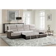 Global Furniture USA U3822 Beige/Brown Fabric Sectional with PO and USB