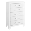 Global Furniture USA Luccia 5-Drawer White Wood Chest