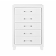 Global Furniture USA Luccia 5-Drawer White Wood Chest