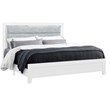 Global Furniture USA Luccia White Wood Upholstered d King Bed with LED