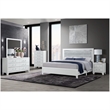 Global Furniture USA Luccia White Wood 2-Drawer Nightstand
