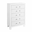 Global Furniture USA Luccia White Wood Twin Bed Set with LED