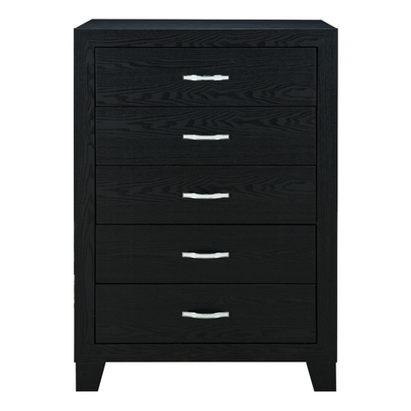Global Furniture USA Reid Black Wood 5-Drawer Chest