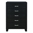 Global Furniture USA Reid Black Wood 5-Drawer Chest