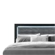 Global Furniture USA Reid Black Wood King Bed with LED Lighting