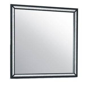 Global Furniture USA Reid Sleek Black Wood Large Scale Mirror