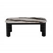 Global Furniture USA Lambo Black Faux Panda Marble Paper Finish Coffee Table