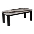 Global Furniture USA Lambo Black Faux Panda Marble Paper Finish Coffee Table