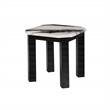 Global Furniture USA Lambo Black Faux Panda Marble Paper Finish End Table