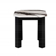 Global Furniture USA Lambo Black Faux Panda Marble Paper Finish End Table