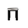 Global Furniture USA Lambo Black Faux Panda Marble Paper Finish End Table
