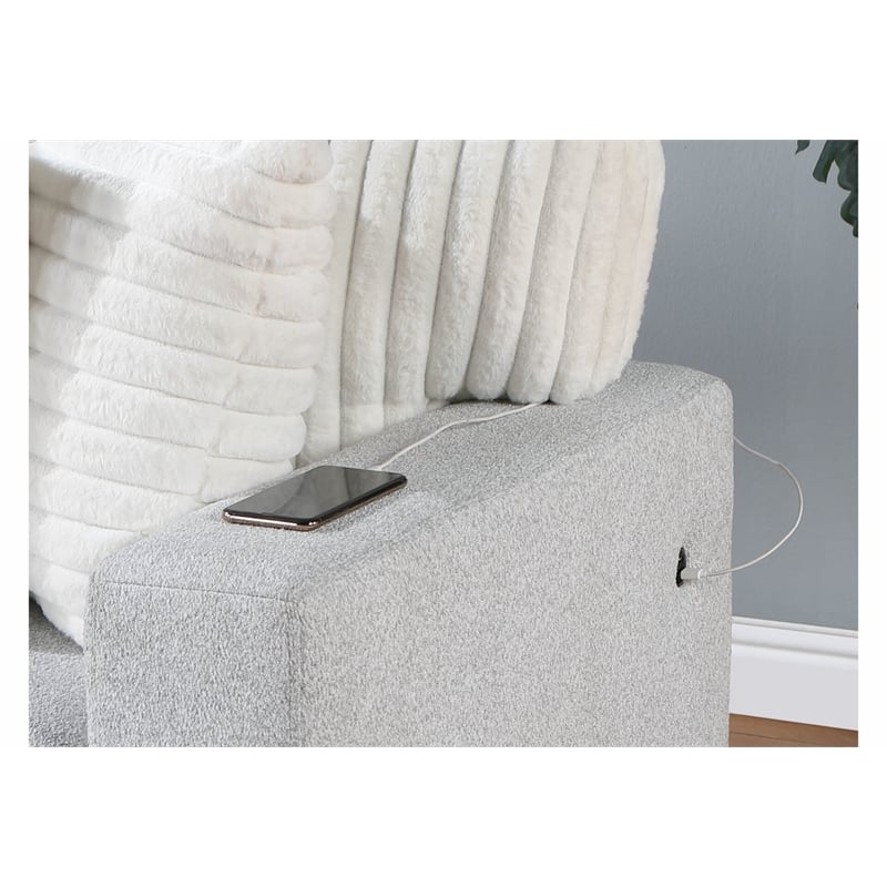 Global Furniture USA U0204 Gray Fabric Pull-Out Sofa Bed