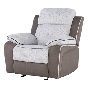 global furniture usa u5050 bryson gray/jdl no. 30 fabric glider recliner