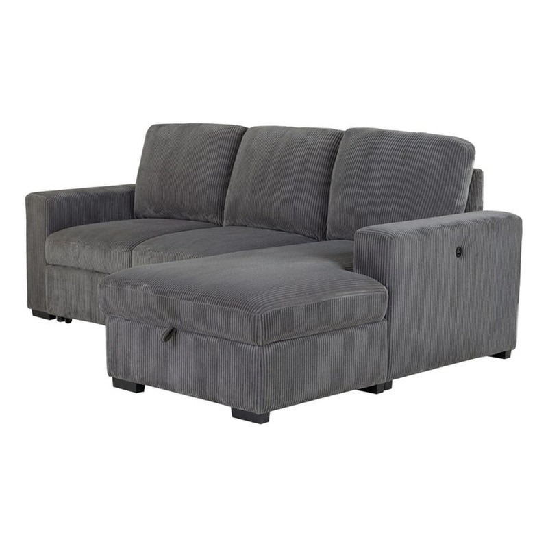 Global Furniture USA U2660 Gray Fabric Modular Sectional W/O Pullout