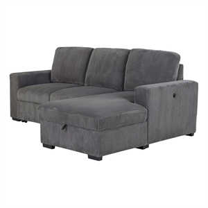 Global Furniture USA U2660 Gray Fabric Modular Sectional W/O Pullout