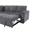 Global Furniture USA U2660 Gray Fabric Modular Sectional with Pullout