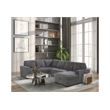 Global Furniture USA U2660 Gray Fabric Modular Sectional with Pullout