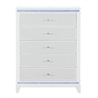 Global Furniture USA Alina White Wooden 5-Drawer Chest
