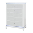 Global Furniture USA Alina White Wooden 5-Drawer Chest